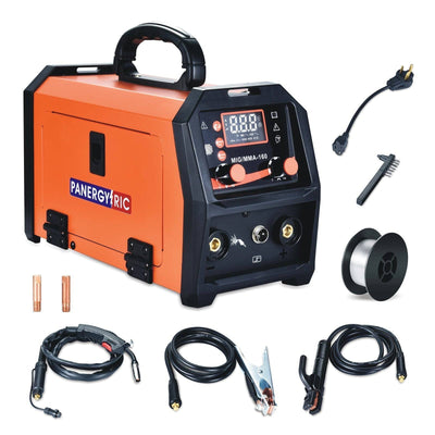 160A 3-in-1 Beginner MIG Welder | Gasless Flux Core, Stick, Lift TIG | Ready-to-Weld Kit with Wire, Dual Voltage 110V/220V, LED Display (Copy)