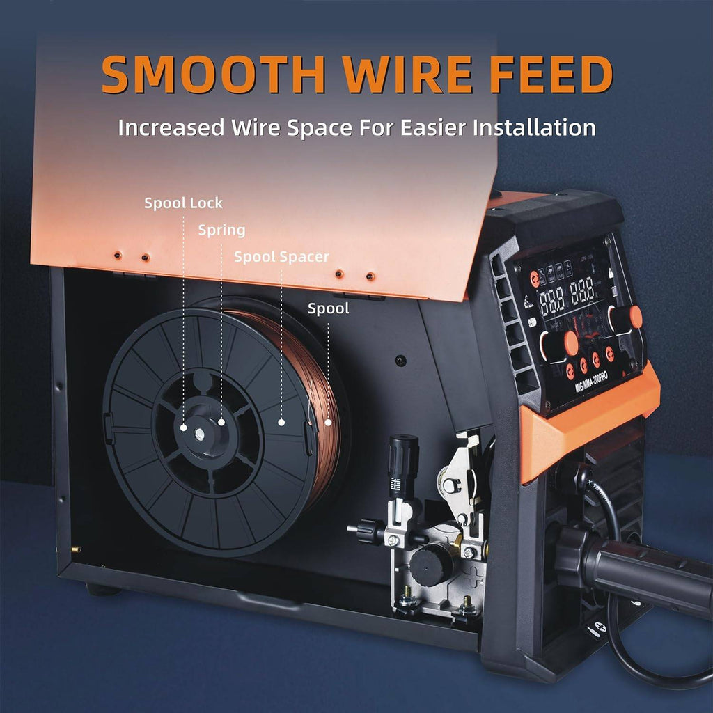 Welding Machine with spool and control panel