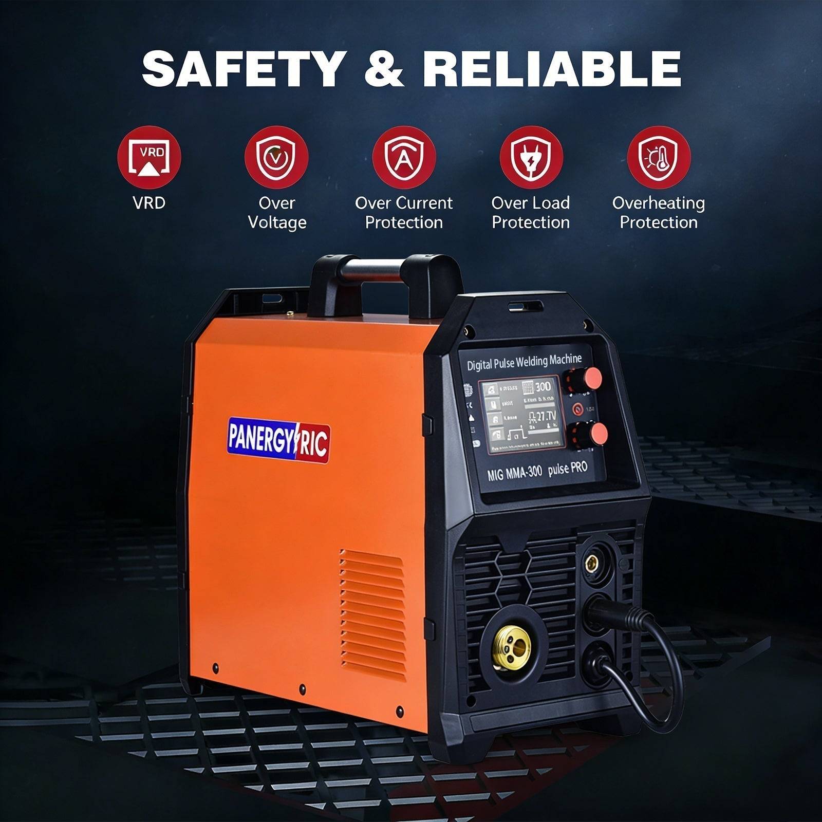 Aluminum MIG welder with digital display and dual voltage