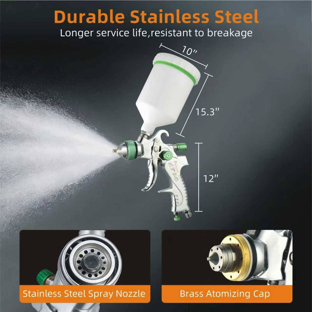 HVLP Air Spray Gun Kit for Automotive, Furniture & Industrial Painting