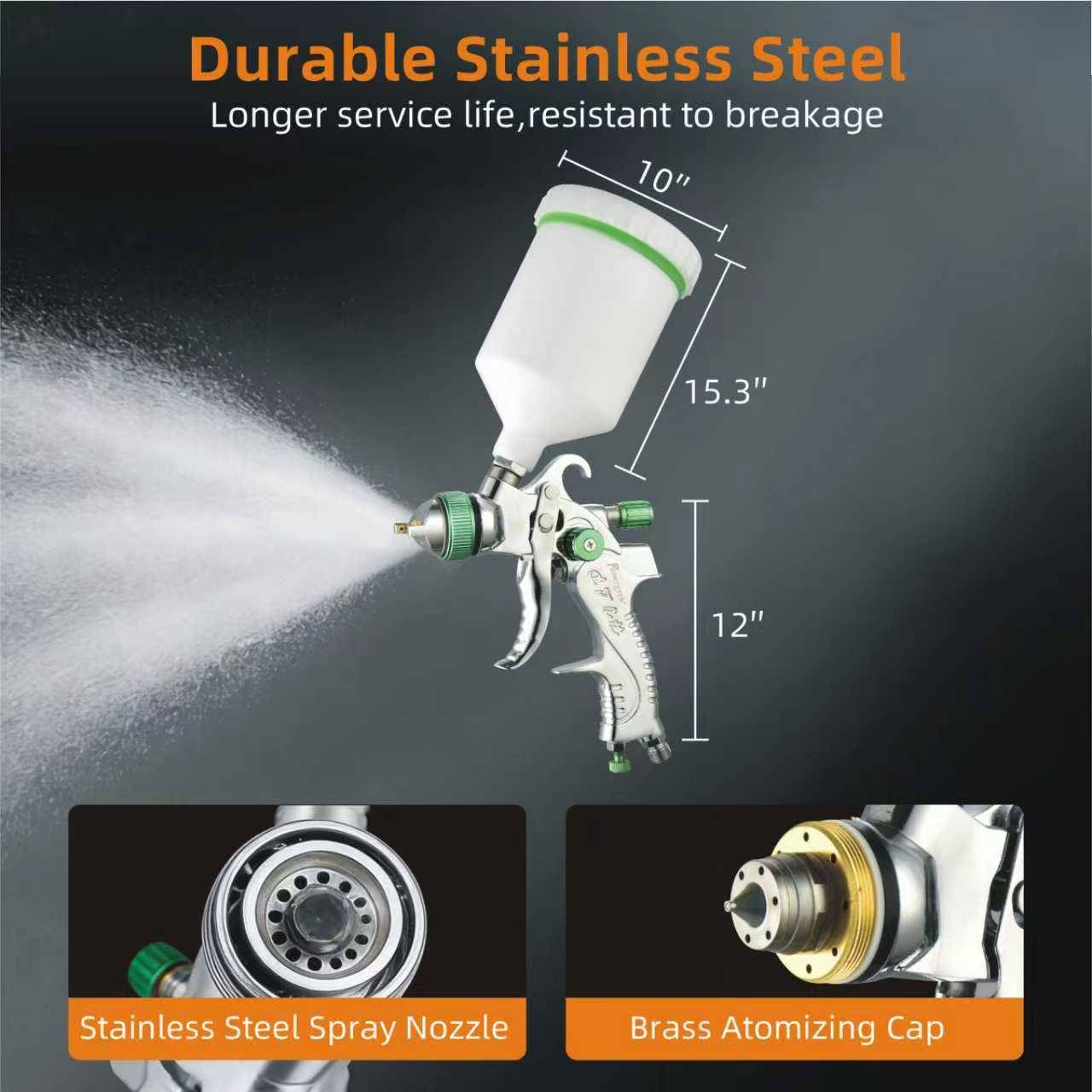 HVLP Air Spray Gun Kit for Automotive, Furniture & Industrial Painting