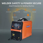 Portable MIG welder machine with LCD display and accessories