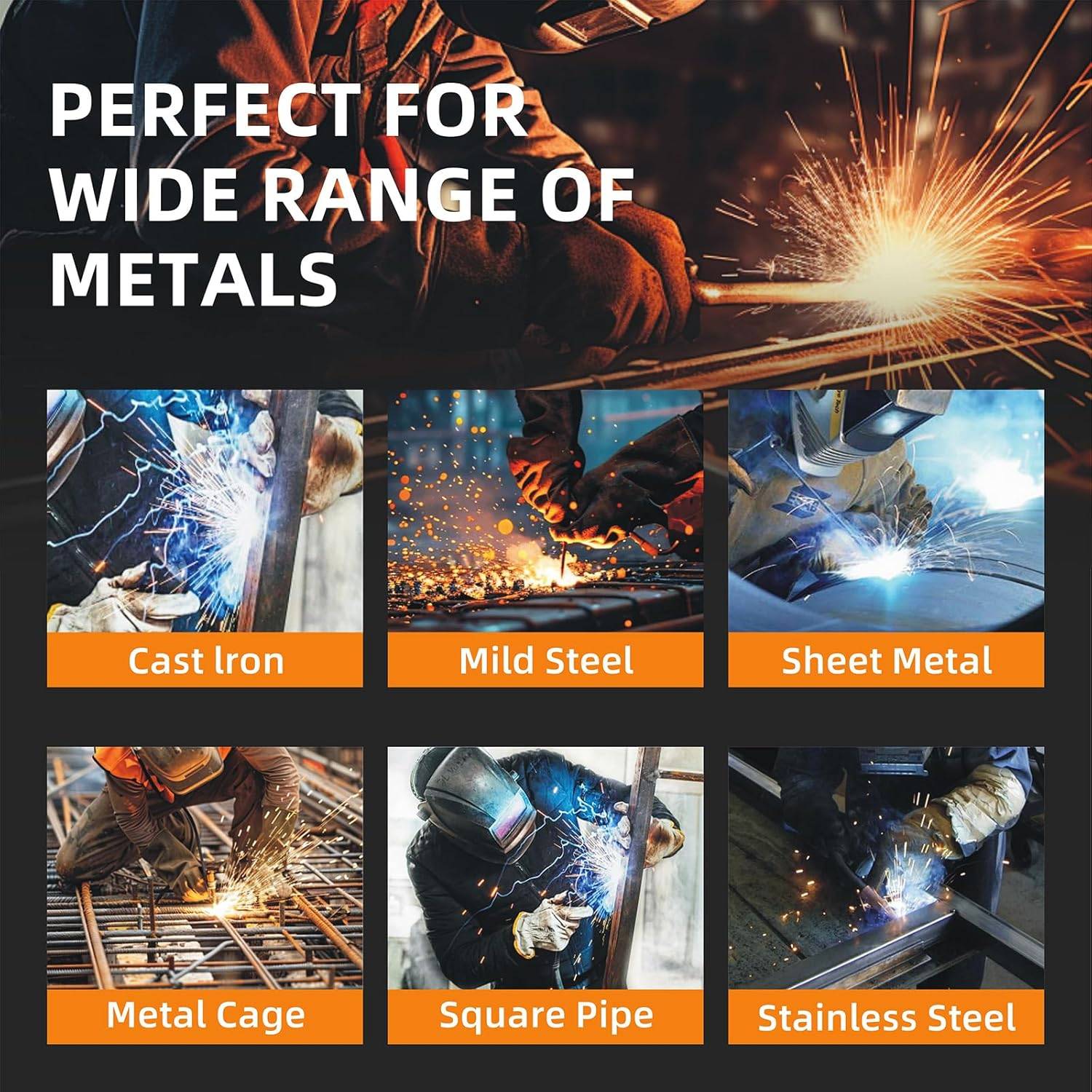 Panergyric MIG welder with large LED panel for DIY projects